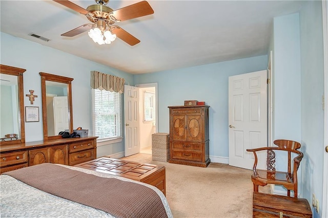 1204 Merrifield Lndg, Virginia Beach, VA 23464 - bedroom with light colored carpet, baseboards, and a ceiling fan