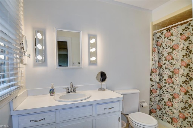 1204 Merrifield Lndg, Virginia Beach, VA 23464 - full bath with vanity, toilet, and a shower with curtain