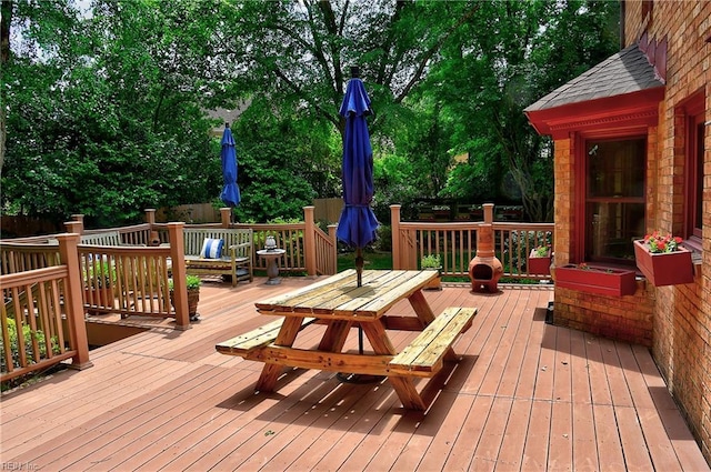1204 Merrifield Lndg, Virginia Beach, VA 23464 - deck with view of scattered trees and outdoor dining area