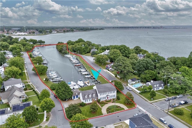 200 Congress Ave, Hampton, VA 23669 - aerial view of property's location with a large body of water, property boundaries highlighted, and a notable bridge