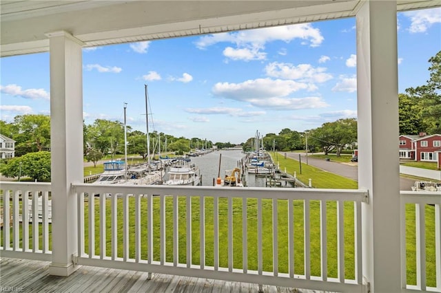 200 Congress Ave, Hampton, VA 23669 - wooden deck featuring a yard and a boat dock