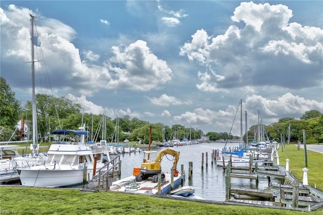 200 Congress Ave, Hampton, VA 23669 - dock featuring a yard and a water view