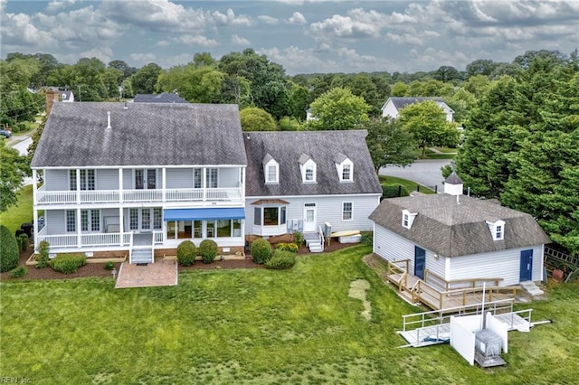 200 Congress Ave, Hampton, VA 23669 - back of house featuring a lawn and a shingled roof