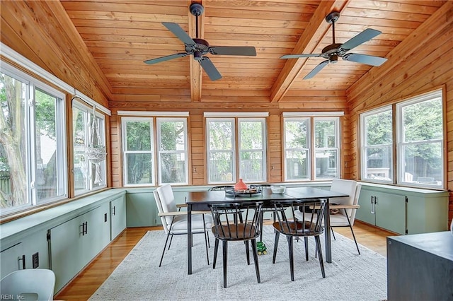 1005 Minden Rd, Virginia Beach, VA 23464 - sunroom / solarium featuring lofted ceiling, healthy amount of natural light, wood ceiling, wood finished floors, and wooden walls