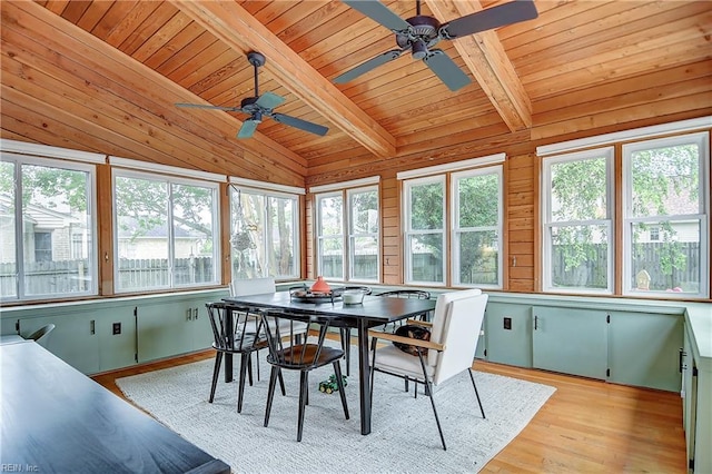 1005 Minden Rd, Virginia Beach, VA 23464 - sunroom / solarium with wooden ceiling, healthy amount of natural light, wood finished floors, and wood walls