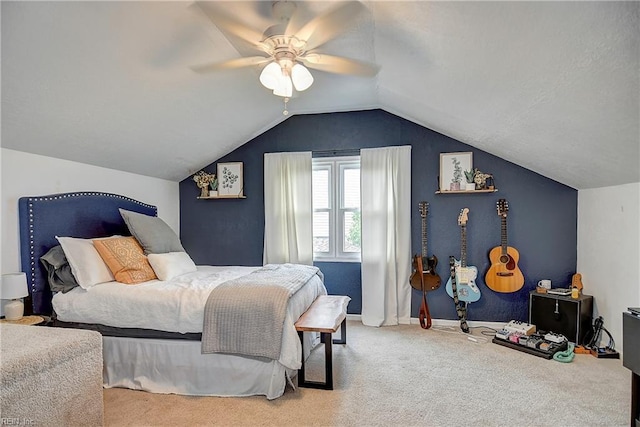 1005 Minden Rd, Virginia Beach, VA 23464 - carpeted bedroom featuring vaulted ceiling, ceiling fan, and baseboards