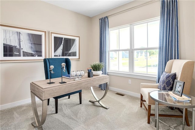 1513 Bogue St, Chesapeake, VA 23322 - office area featuring baseboards and light colored carpet