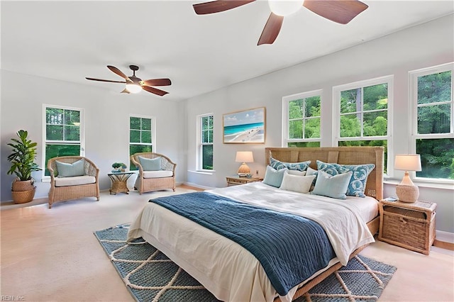 4437 Cherokee Dr, Suffolk, VA 23434 - bedroom with multiple windows, ceiling fan, and baseboards