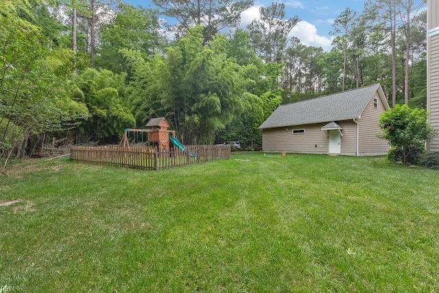 4437 Cherokee Dr, Suffolk, VA 23434 - view of yard with a playground