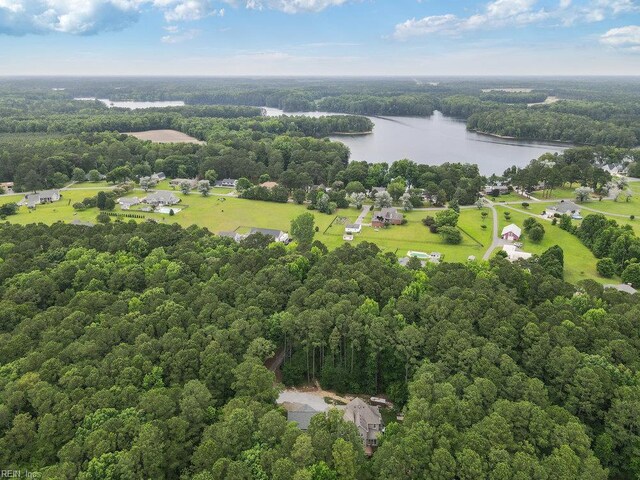 4437 Cherokee Dr, Suffolk, VA 23434 - aerial view of a nearby body of water and a heavily wooded area