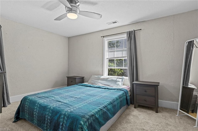 2105 Portlock Rd, Chesapeake, VA 23324 - carpeted bedroom featuring a textured wall, a textured ceiling, baseboards, and ceiling fan