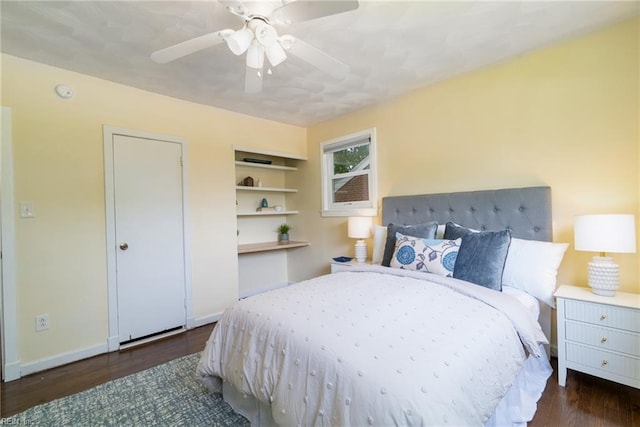 143 Robinson Rd, Hampton, VA 23661 - bedroom with wood finished floors, baseboards, and a ceiling fan