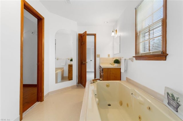 2543 Bridge Rd, Suffolk, VA 23435 - full bathroom featuring vanity and a jetted tub