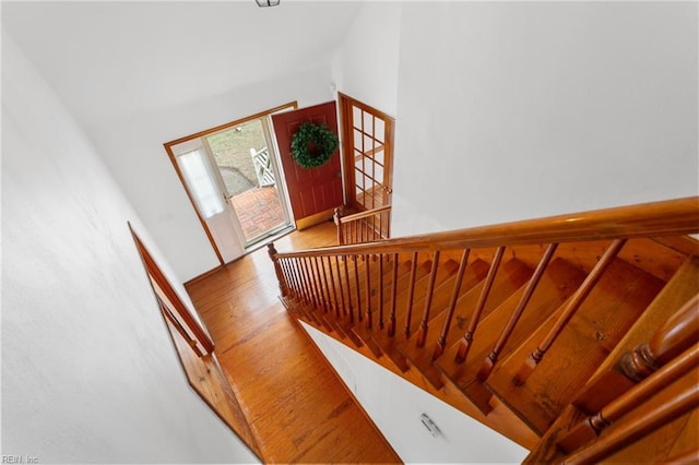 2543 Bridge Rd, Suffolk, VA 23435 - staircase with wood finished floors