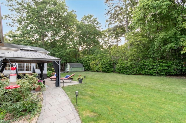 3512 Quail Holw, Williamsburg, VA 23185 - view of grassy yard featuring a gazebo and a patio