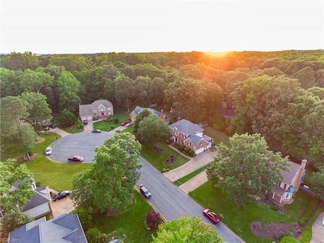 3512 Quail Holw, Williamsburg, VA 23185 - bird's eye view of a heavily wooded area
