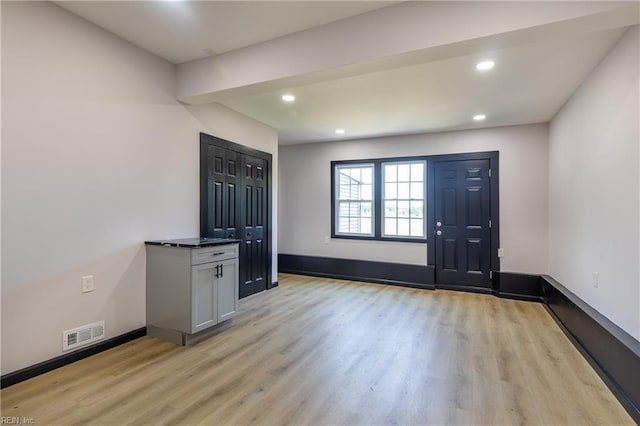 1943 Sycamore Ln, Norfolk, VA 23523 - foyer entrance with light wood-type flooring, baseboards, and recessed lighting