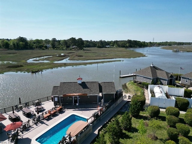 100 Creek Ln, Suffolk, VA 23435 - aerial view of a nearby body of water and a pool