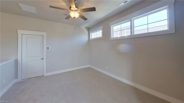 100 Creek Ln, Suffolk, VA 23435 - unfurnished room featuring ceiling fan, baseboards, and carpet flooring