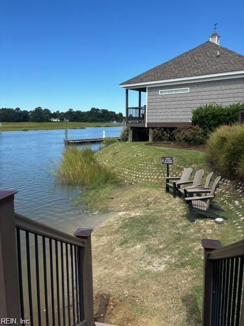 100 Creek Ln, Suffolk, VA 23435 - view of yard with a water view and a boat dock