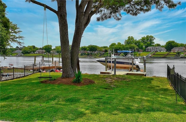 2637 Broad Bay Rd, Virginia Beach, VA 23451 - dock featuring boat lift and a water view