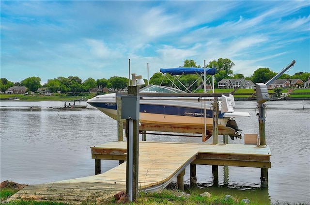 2637 Broad Bay Rd, Virginia Beach, VA 23451 - dock with boat lift and a water view