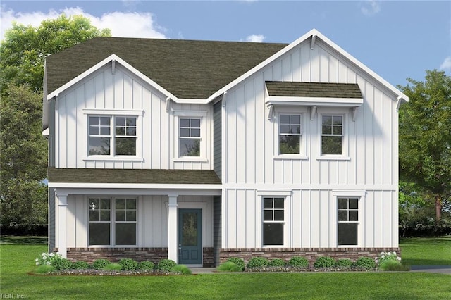 1232 Kidbrooke St, Chesapeake, VA 23322 - modern farmhouse with board and batten siding and a shingled roof