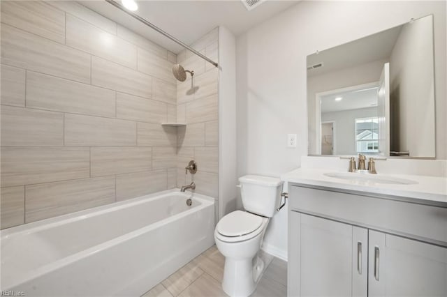 1232 Kidbrooke St, Chesapeake, VA 23322 - bathroom with toilet, vanity, bathtub / shower combination, and baseboards
