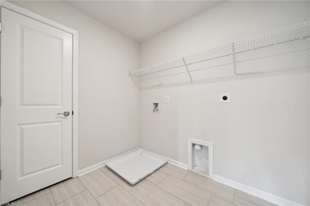 1232 Kidbrooke St, Chesapeake, VA 23322 - laundry area with electric dryer hookup, hookup for a washing machine, and baseboards