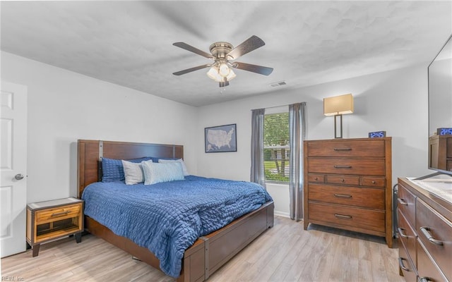 2012 Damascus Ct, Virginia Beach, VA 23453 - bedroom featuring light wood finished floors and a ceiling fan