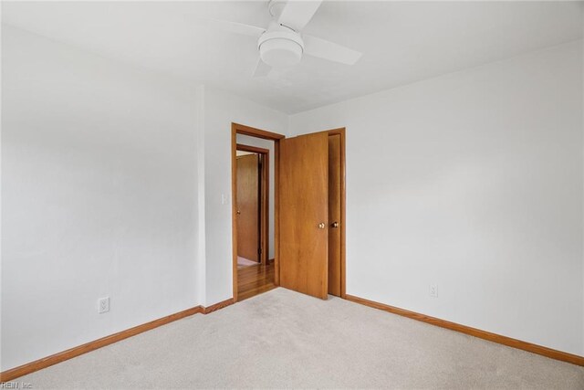 3435 Macdonald Rd, Virginia Beach, VA 23464 - spare room featuring carpet flooring, baseboards, and ceiling fan