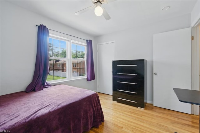882 Elizabeth Ct, Virginia Beach, VA 23451 - bedroom featuring light wood-type flooring and a ceiling fan