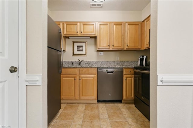 113 Pelhams Ordinary, Williamsburg, VA 23185 - kitchen with stainless steel appliances, light stone counters, and a sink
