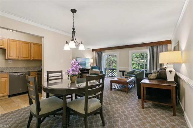 113 Pelhams Ordinary, Williamsburg, VA 23185 - dining room with ornamental molding and a wainscoted wall