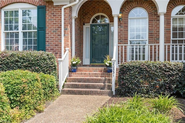 20531 Madison Ct, Smithfield, VA 23430 - doorway to property with brick siding