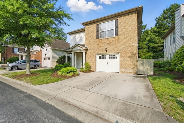 460 Blue Beech Way Unit 963, Chesapeake, VA 23320 - traditional home featuring brick siding, a garage, and driveway