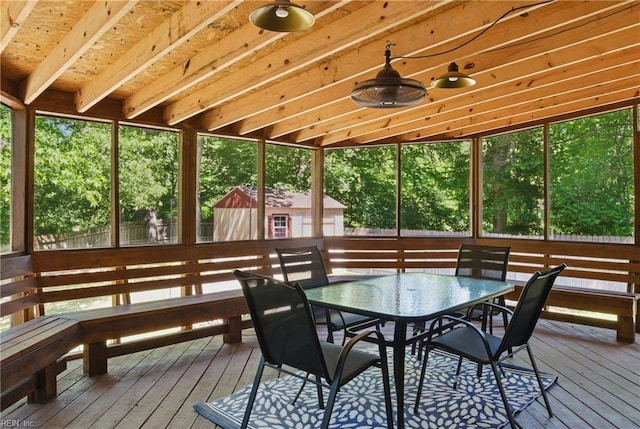 127 Rockland Ter, Suffolk, VA 23434 - sunroom featuring outdoor dining space, plenty of natural light, and a ceiling fan
