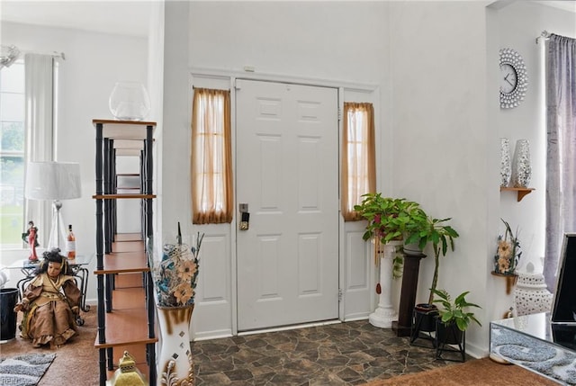127 Rockland Ter, Suffolk, VA 23434 - entrance foyer with dark stone finish flooring and baseboards