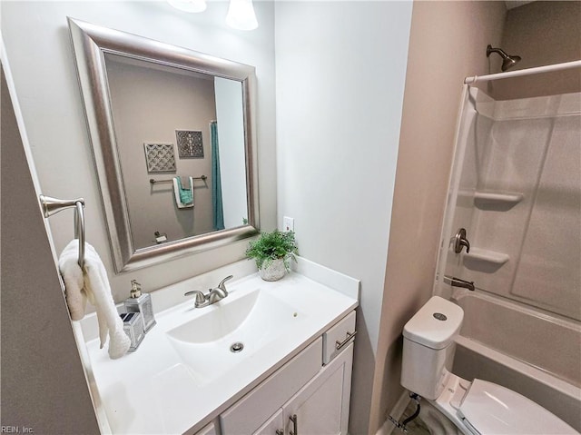 865 Kings Arms Dr, Virginia Beach, VA 23452 - bathroom with vanity, toilet, and tub / shower combination