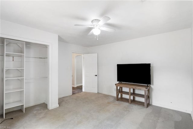 2811 Mapleton Ave, Norfolk, VA 23504 - unfurnished bedroom featuring carpet floors, a closet, ceiling fan, and baseboards