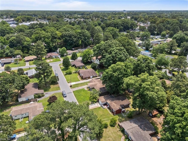 1208 Santeetlah Ave, Chesapeake, VA 23325 - aerial view of property and surrounding area featuring nearby suburban area and a heavily wooded area