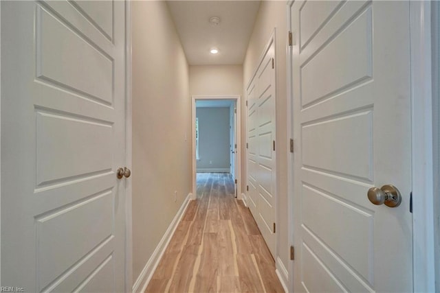 515 Buckroe Ave, Hampton, VA 23664 - hallway with baseboards, light wood-type flooring, and recessed lighting