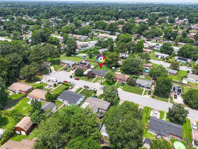 2007 Neville Cir, Hampton, VA 23663 - aerial overview of property's location with nearby suburban area