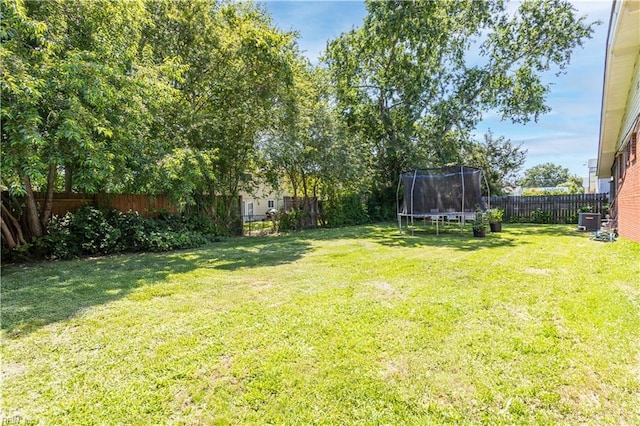 708 Houdon Ln, Virginia Beach, VA 23455 - view of yard featuring a trampoline and cooling unit
