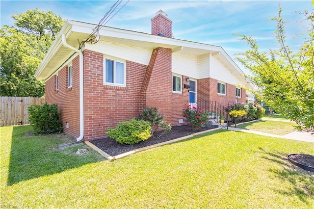 708 Houdon Ln, Virginia Beach, VA 23455 - view of front of property with a chimney and brick siding