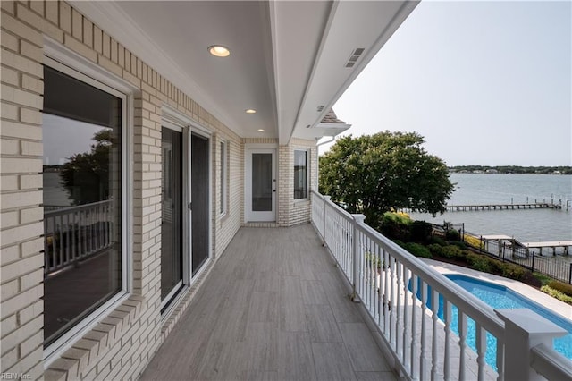 2365 Haversham Close Close, Virginia Beach, VA 23454 - balcony featuring a water view and view of pool area