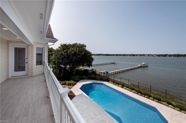 2365 Haversham Close Close, Virginia Beach, VA 23454 - view of pool featuring a water view and a dock