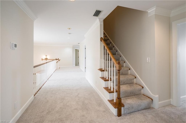 2365 Haversham Close Close, Virginia Beach, VA 23454 - staircase with carpet, crown molding, and baseboards
