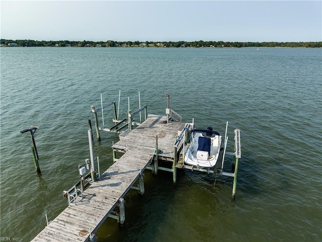2365 Haversham Close Close, Virginia Beach, VA 23454 - dock area featuring boat lift and a water view