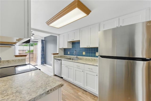321 Bantry Cross Cross, Virginia Beach, VA 23452 - kitchen featuring stainless steel appliances, a sink, light countertops, and white cabinetry